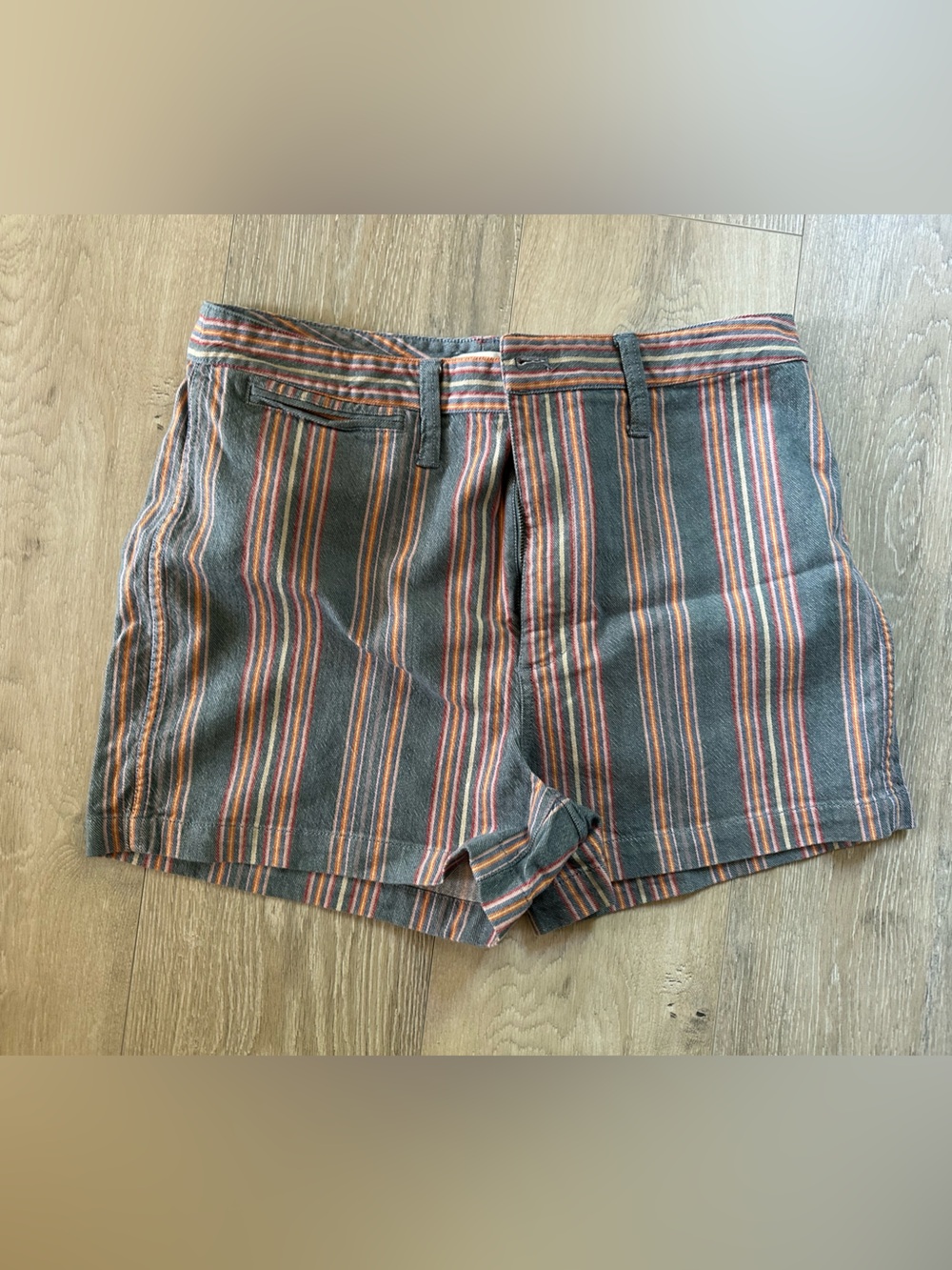 Madewell Striped Denim Shorts